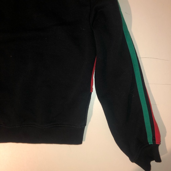 Dickies Half Zip Crop Sweater Womens Size XS Black Red Green - Picture 8 of 9